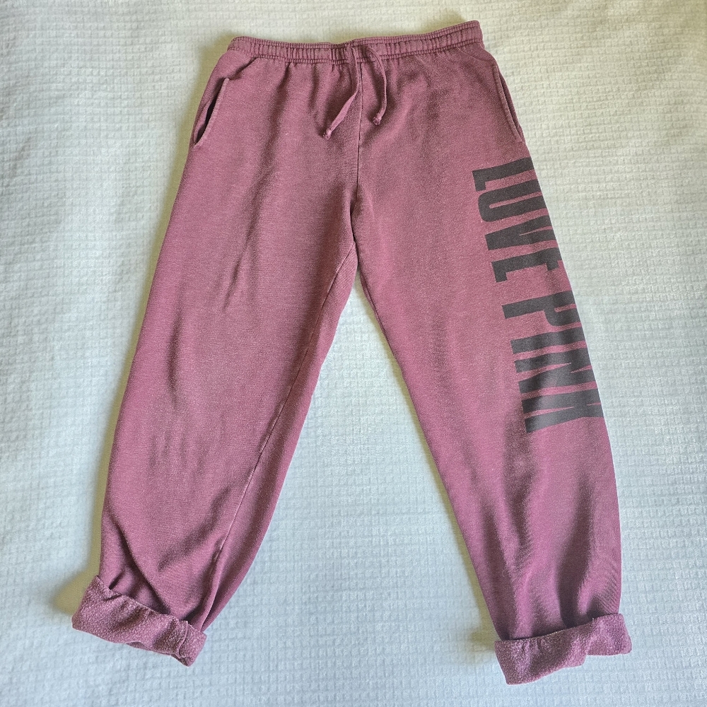 PINK Burgundy Sweatpants